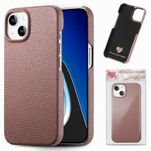 Load image into Gallery viewer, Litchi Oil Edge Leather Back Phone Case, For iPhone 15 Pro Max, For iPhone 15 Pro, For iPhone 15 Plus, For iPhone 15