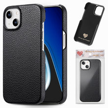 Load image into Gallery viewer, Litchi Oil Edge Leather Back Phone Case, For iPhone 15 Pro Max, For iPhone 15 Pro, For iPhone 15 Plus, For iPhone 15