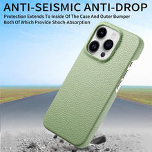 Load image into Gallery viewer, Litchi Oil Edge Leather Back Phone Case, For iPhone 15 Pro Max, For iPhone 15 Pro, For iPhone 15 Plus, For iPhone 15