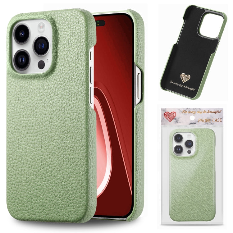 Litchi Oil Edge Leather Back Phone Case, For iPhone 18 Pro, For iPhone 15 Pro Max, For iPhone 15 Pro, For iPhone 15 Plus