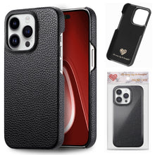 Load image into Gallery viewer, Litchi Oil Edge Leather Back Phone Case, For iPhone 18 Pro, For iPhone 15 Pro Max, For iPhone 15 Pro, For iPhone 15 Plus