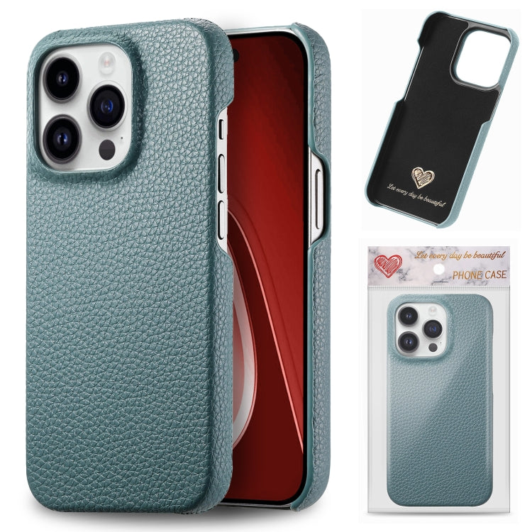 Litchi Oil Edge Leather Back Phone Case, For iPhone 18 Pro, For iPhone 15 Pro Max, For iPhone 15 Pro, For iPhone 15 Plus