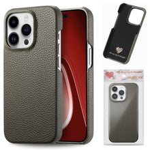 Load image into Gallery viewer, Litchi Oil Edge Leather Back Phone Case, For iPhone 18 Pro, For iPhone 15 Pro Max, For iPhone 15 Pro, For iPhone 15 Plus