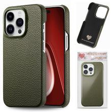 Load image into Gallery viewer, Litchi Oil Edge Leather Back Phone Case, For iPhone 15 Pro Max, For iPhone 15 Pro, For iPhone 15 Plus, For iPhone 15