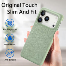 Load image into Gallery viewer, Litchi Oil Edge Leather Back Phone Case, For iPhone 18 Pro, For iPhone 15 Pro Max, For iPhone 15 Pro, For iPhone 15 Plus