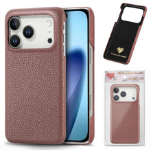 Load image into Gallery viewer, Litchi Oil Edge Leather Back Phone Case, For iPhone 18 Pro, For iPhone 15 Pro Max, For iPhone 15 Pro, For iPhone 15 Plus