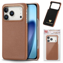 Load image into Gallery viewer, Litchi Oil Edge Leather Back Phone Case, For iPhone 18 Pro, For iPhone 15 Pro Max, For iPhone 15 Pro, For iPhone 15 Plus