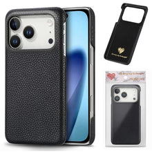 Load image into Gallery viewer, Litchi Oil Edge Leather Back Phone Case, For iPhone 18 Pro, For iPhone 15 Pro Max, For iPhone 15 Pro, For iPhone 15 Plus