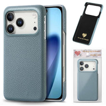 Load image into Gallery viewer, Litchi Oil Edge Leather Back Phone Case, For iPhone 18 Pro, For iPhone 15 Pro Max, For iPhone 15 Pro, For iPhone 15 Plus