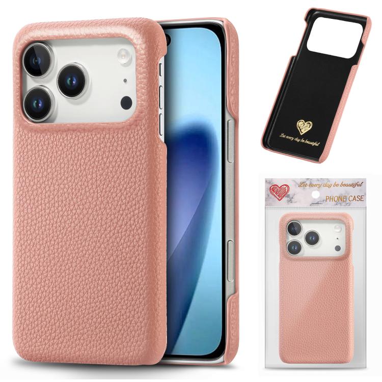 Litchi Oil Edge Leather Back Phone Case, For iPhone 18 Pro, For iPhone 15 Pro Max, For iPhone 15 Pro, For iPhone 15 Plus