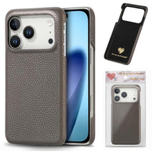 Load image into Gallery viewer, Litchi Oil Edge Leather Back Phone Case, For iPhone 18 Pro, For iPhone 15 Pro Max, For iPhone 15 Pro, For iPhone 15 Plus
