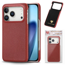 Load image into Gallery viewer, Litchi Oil Edge Leather Back Phone Case, For iPhone 18 Pro, For iPhone 15 Pro Max, For iPhone 15 Pro, For iPhone 15 Plus