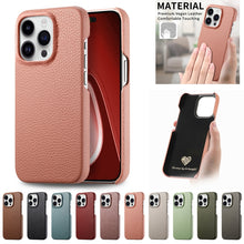 Load image into Gallery viewer, Litchi Oil Edge Leather Back Phone Case, For iPhone 15 Pro Max, For iPhone 15 Pro, For iPhone 15 Plus, For iPhone 15