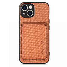 Load image into Gallery viewer, Carbon Fiber Leather Card Magsafe Phone Case, For iPhone 15 Pro Max, For iPhone 15 Pro, For iPhone 15 Plus, For iPhone 15