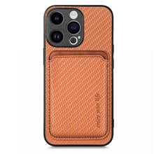 Load image into Gallery viewer, Carbon Fiber Leather Card Magsafe Phone Case, For iPhone 15 Pro Max, For iPhone 15 Pro, For iPhone 15 Plus, For iPhone 15