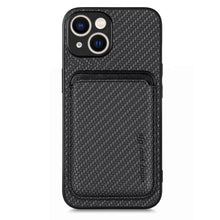 Load image into Gallery viewer, Carbon Fiber Leather Card Magsafe Phone Case, For iPhone 15 Pro Max, For iPhone 15 Pro, For iPhone 15 Plus, For iPhone 15