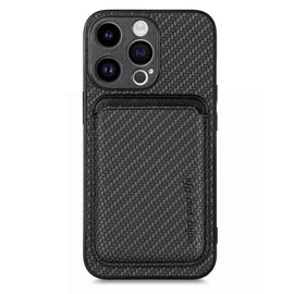 Carbon Fiber Leather Card Magsafe Phone Case, For iPhone 15 Pro Max, For iPhone 15 Pro, For iPhone 15 Plus, For iPhone 15