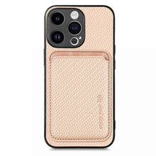 Load image into Gallery viewer, Carbon Fiber Leather Card Magsafe Phone Case, For iPhone 15 Pro Max, For iPhone 15 Pro, For iPhone 15 Plus, For iPhone 15