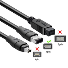 Load image into Gallery viewer, JUNSUNMAY Firewire IEEE 1394 6 Pin Male to USB 2.0 Male Adaptor Convertor Cable Cord, 1.8m, 3m, 4.5m