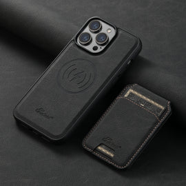 Suteni H16 Litchi Texture Leather Detachable Wallet Back Phone Case, For iPhone 12 Pro, For iPhone 17e / 16e