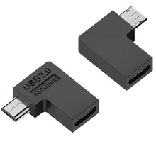 Load image into Gallery viewer, Type-C Female to Micro USB Male Adapter Data Charging Transmission, Type-C Female to Micro Male U Shape Back, Type-C Female to Micro Male U Shape Front, Type-C Female to Micro Male Right Bend, Type-C Female to Micro Male Left Bend