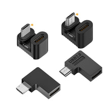 Load image into Gallery viewer, Type-C Female to Micro USB Male Adapter Data Charging Transmission, Type-C Female to Micro Male U Shape Back, Type-C Female to Micro Male U Shape Front, Type-C Female to Micro Male Right Bend, Type-C Female to Micro Male Left Bend
