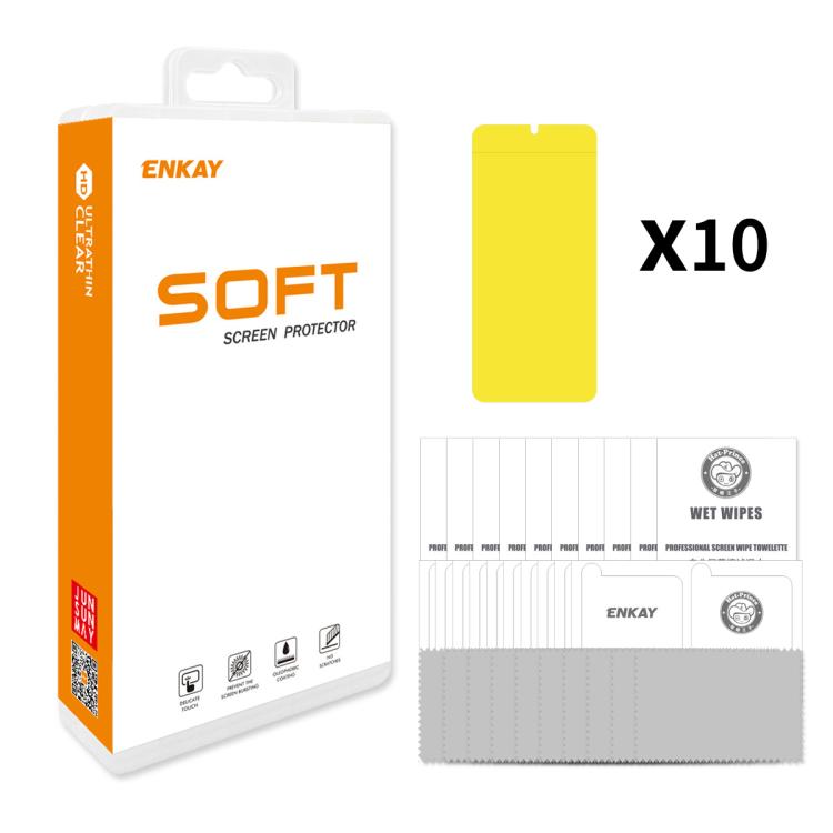 10pcs ENKAY Hat-Prince Full Glue Coverage Soft Explosion-proof Hydrogel Film