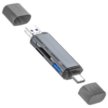 Load image into Gallery viewer, ADS-306 U-Disk Data Transfer Adapter USB / 8 Pin / Type-C Plug SD TF Card Reader, ADS-306