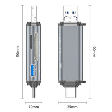 Load image into Gallery viewer, ADS-306 U-Disk Data Transfer Adapter USB / 8 Pin / Type-C Plug SD TF Card Reader, ADS-306