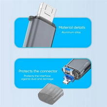 Load image into Gallery viewer, ADS-306 U-Disk Data Transfer Adapter USB / 8 Pin / Type-C Plug SD TF Card Reader, ADS-306