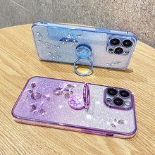 Load image into Gallery viewer, Gradient Glitter Immortal Flower Ring All-inclusive Phone Case, For iPhone 16 Pro Max, For iPhone 16 Pro, For iPhone 16 Plus, For iPhone 16