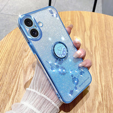 Load image into Gallery viewer, Gradient Glitter Immortal Flower Ring All-inclusive Phone Case, For iPhone 16 Pro Max, For iPhone 16 Pro, For iPhone 16 Plus, For iPhone 16