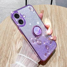 Load image into Gallery viewer, Gradient Glitter Immortal Flower Ring All-inclusive Phone Case, For iPhone 16 Pro Max, For iPhone 16 Pro, For iPhone 16 Plus, For iPhone 16