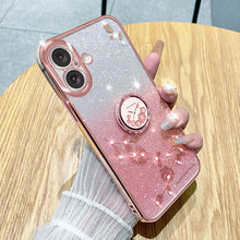 Load image into Gallery viewer, Gradient Glitter Immortal Flower Ring All-inclusive Phone Case, For iPhone 16 Pro Max, For iPhone 16 Pro, For iPhone 16 Plus, For iPhone 16