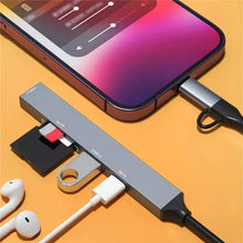 Load image into Gallery viewer, ADS-805 8 Pin + Type-C to USB-C Data + USB 2.0 / 3.0 + SD / TF Card Reader Hub Expansion Converter, ADS-805