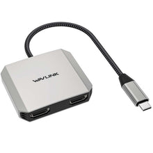 Load image into Gallery viewer, WAVLINK UHP510 Pro 87W PD Charging USB C to Dual HD Converter 4K 60Hz Monitor Adapter