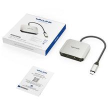 Load image into Gallery viewer, WAVLINK UHP510 Pro 87W PD Charging USB C to Dual HD Converter 4K 60Hz Monitor Adapter