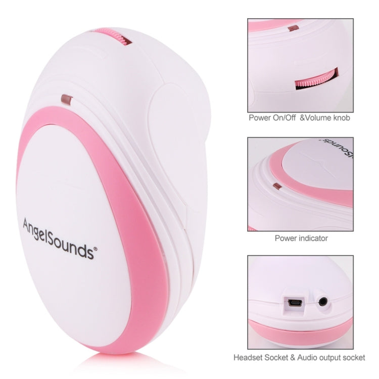 JPD-100S Mini Household Fetal Doppler Prenatal Pocket Baby Ultrasound Detector Angel Sound Heartbeat Pregnant Doppler Monitor, JPD-100S (Green), JPD-100S (Pink)