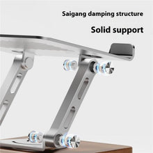 Load image into Gallery viewer, J27 Desktop Foldable Rotating Wooden Base Tablets Laptops Metal Cooling Holder, J27