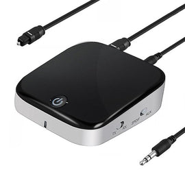 2 in 1 Fiber Optic Bluetooth 5.0 Audio Receiver/Transmitter, black
