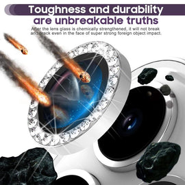 Kalebol Individual Camera Lens Diamond Ring Protector, For Xiaomi Poco M6 Pro