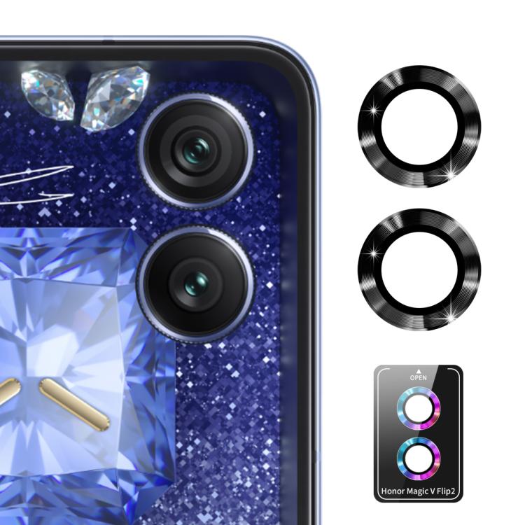 ENKAY Hat-Prince 9H Rear Camera Lens Aluminium Alloy Tempered Glass Film, For Honor Magic V Flip 2, For Honor 400 Lite