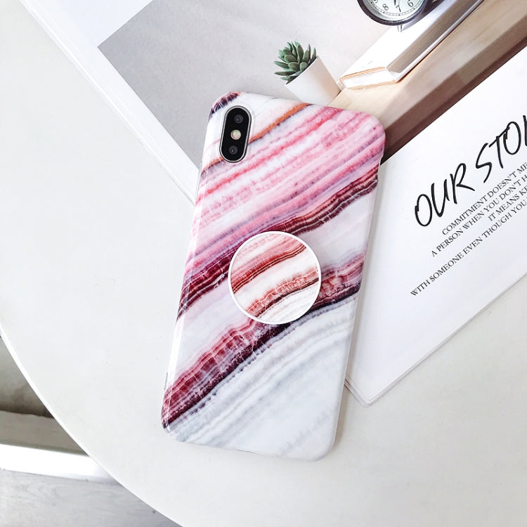 Marble Folding Bracket Anti-drop TPU for iPhone XS MAX Mobile Phone Protection Back Cover, For iPhone XS Max