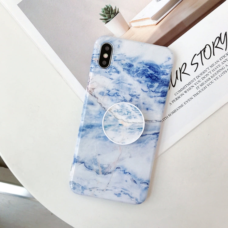 Marble Folding Bracket Anti-drop TPU for iPhone XS MAX Mobile Phone Protection Back Cover, For iPhone XS Max