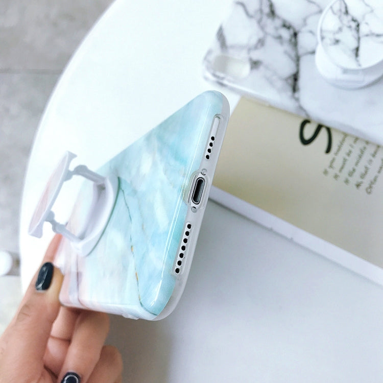 Marble Folding Bracket Anti-drop TPU for iPhone XS MAX Mobile Phone Protection Back Cover, For iPhone XS Max