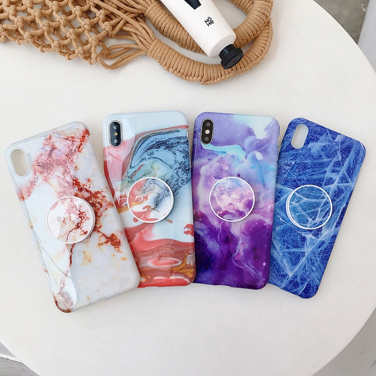 Marble Folding Bracket Anti-drop TPU for iPhone XS MAX Mobile Phone Protection Back Cover, For iPhone XS Max
