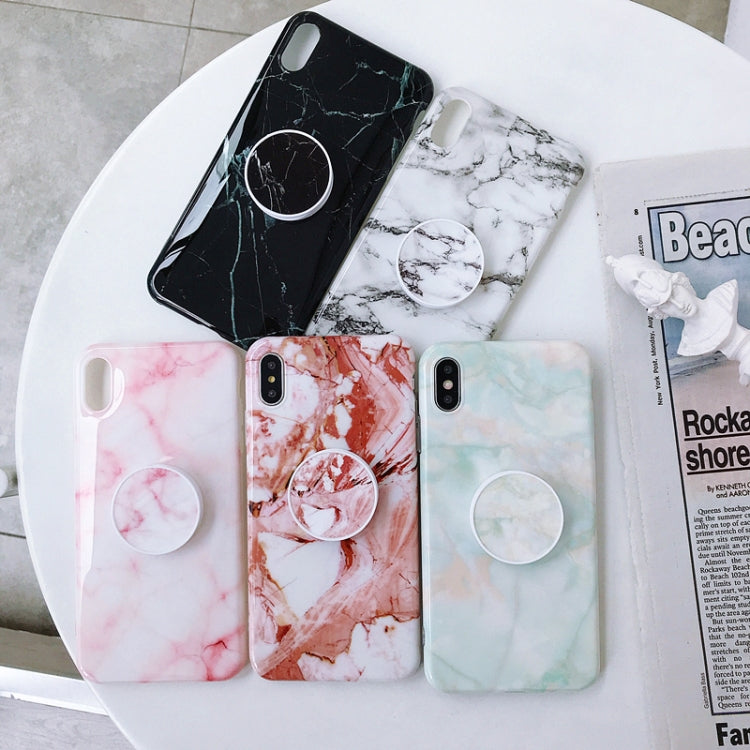 Marble Folding Bracket Anti-drop TPU for iPhone XS MAX Mobile Phone Protection Back Cover, For iPhone XS Max