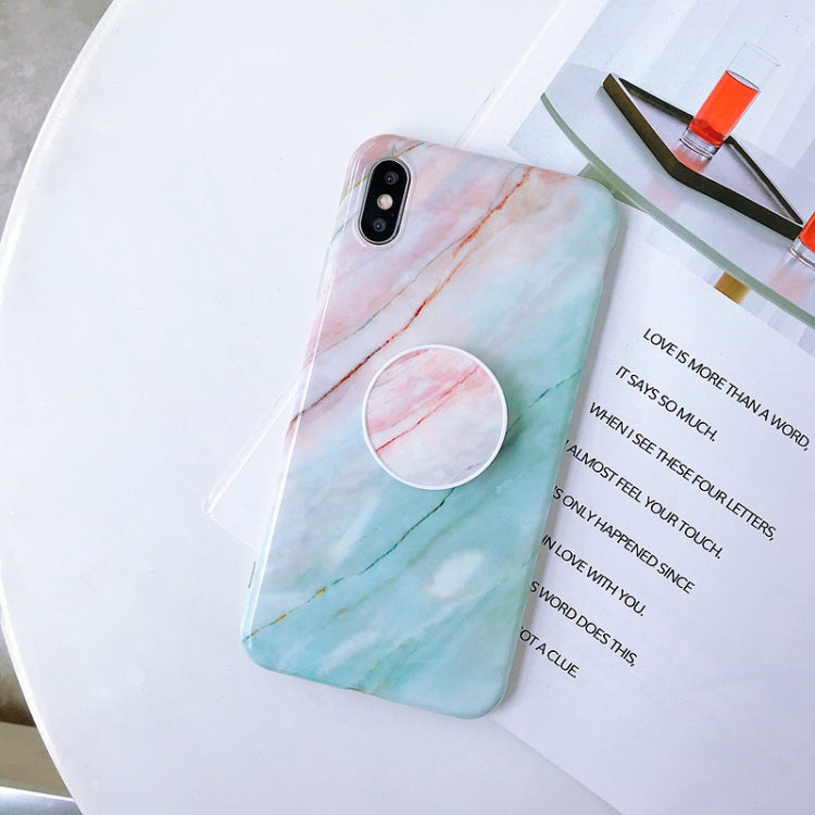 Marble Folding Bracket Anti-drop TPU for iPhone XS MAX Mobile Phone Protection Back Cover, For iPhone XS Max