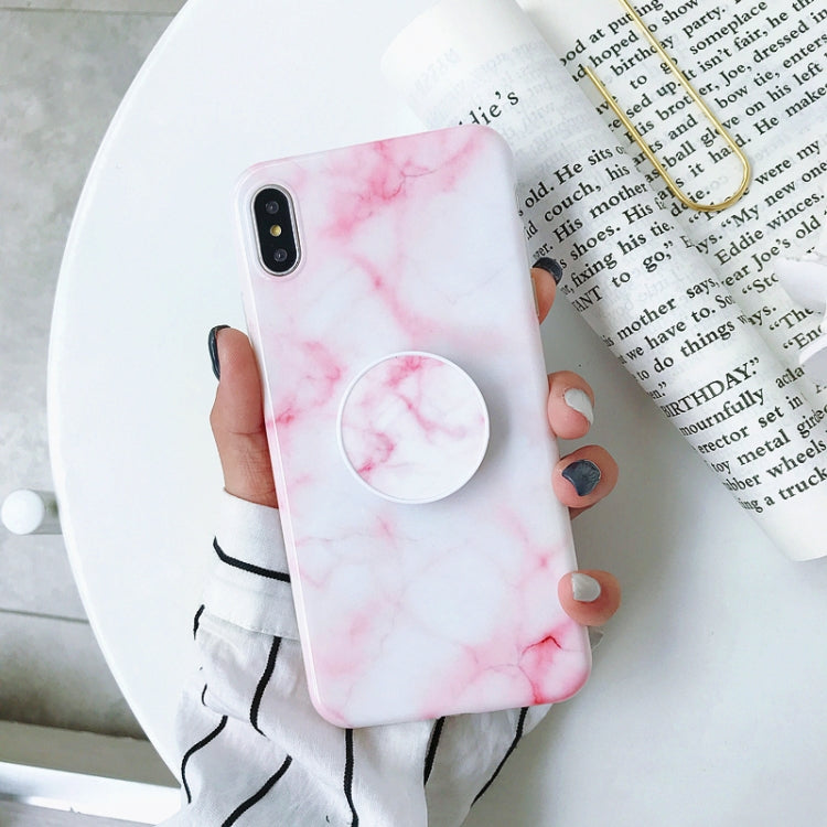Marble Folding Bracket Anti-drop TPU for iPhone XS MAX Mobile Phone Protection Back Cover, For iPhone XS Max