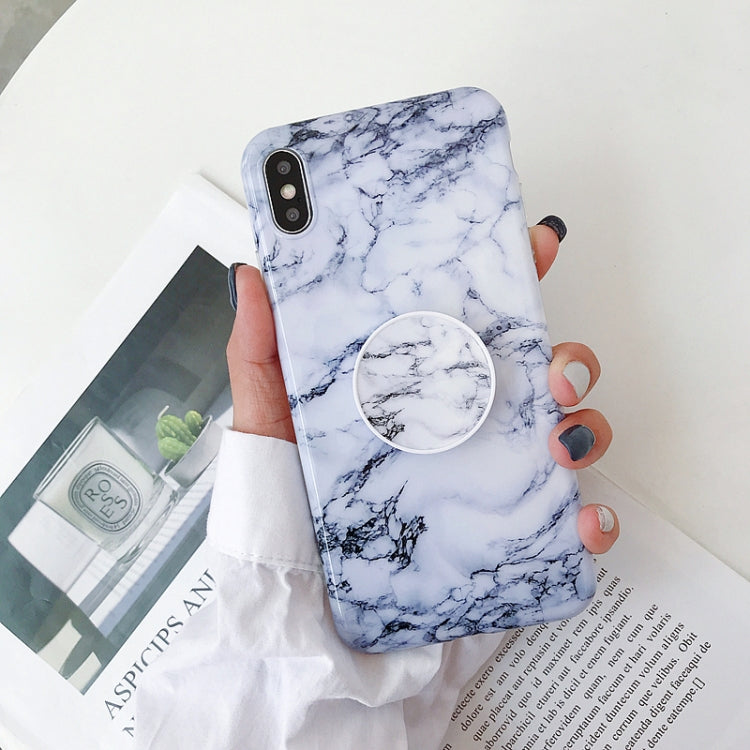 Marble Folding Bracket Anti-drop TPU for iPhone XS MAX Mobile Phone Protection Back Cover, For iPhone XS Max